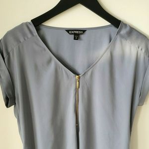 Grey Blouse with zipper | Express